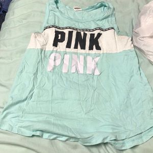 PINK mint blue tank top size medium